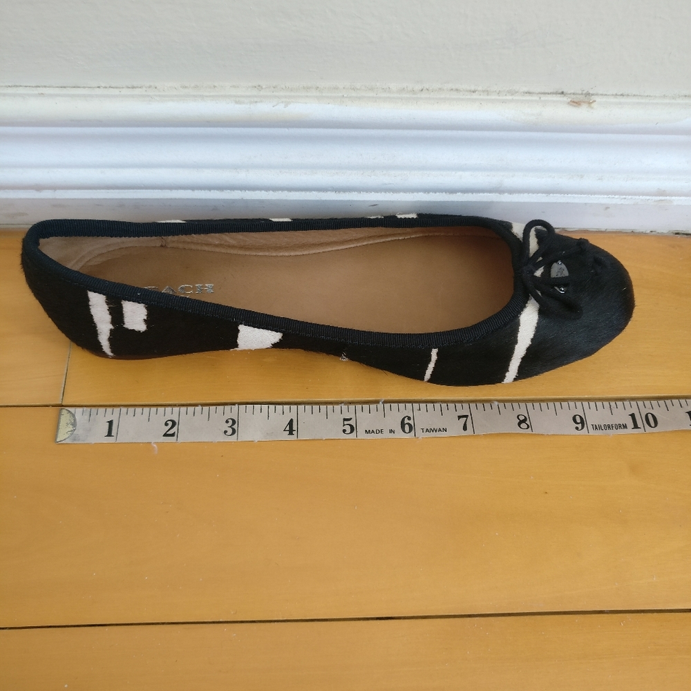 Coach Florabelle Zebra Print Ballet Flats Sz 7.5 - Picture 10 of 11